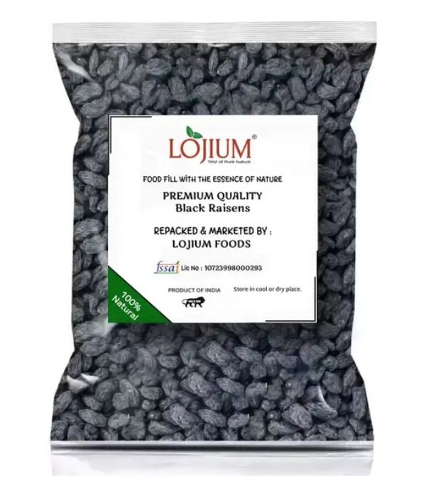 Click To Buy LOJIUM FOODS SUPER AFGHANI BLACK RAISINS (BLACK KISHMISH) Raisins