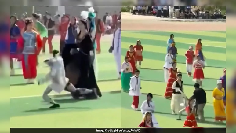 रोबोट का दिमाग हुआ खराब! डांस करते-करते करने लगा फाइटिंग, चलाए लात-घूंसे...बाल-बाल बचे स्कूली छात्र
