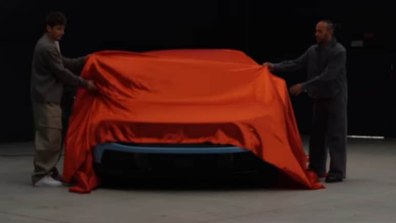 Charles Leclerc And Lewis Hamilton Unveil Ferrari's First-Ever Electric Car