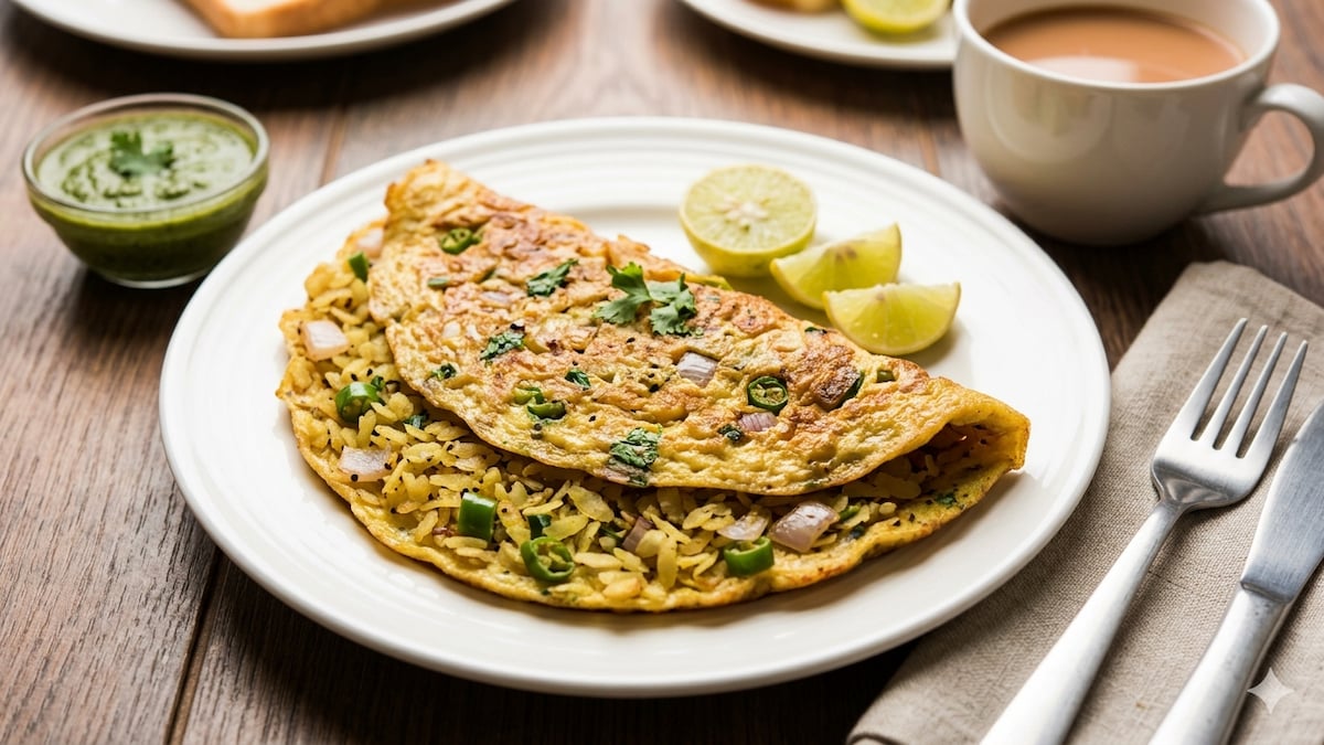 Easy Poha Omelette Recipe For A Healthy Morning Meal