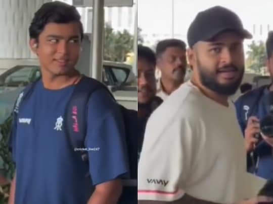 Watch: Vaibhav Sooryavanshis Priceless Reaction As Riyan Parag Denies Paparazzis Request