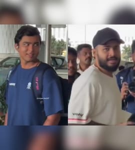 Watch: Vaibhav Sooryavanshis Priceless Reaction As Riyan Parag Denies Paparazzis Request