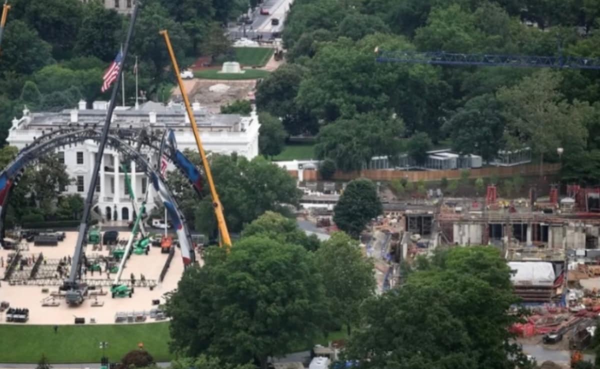 In Pics: The White House South Lawn Is Unrecognisable as UFC Freedom 250 Construction Goes Viral