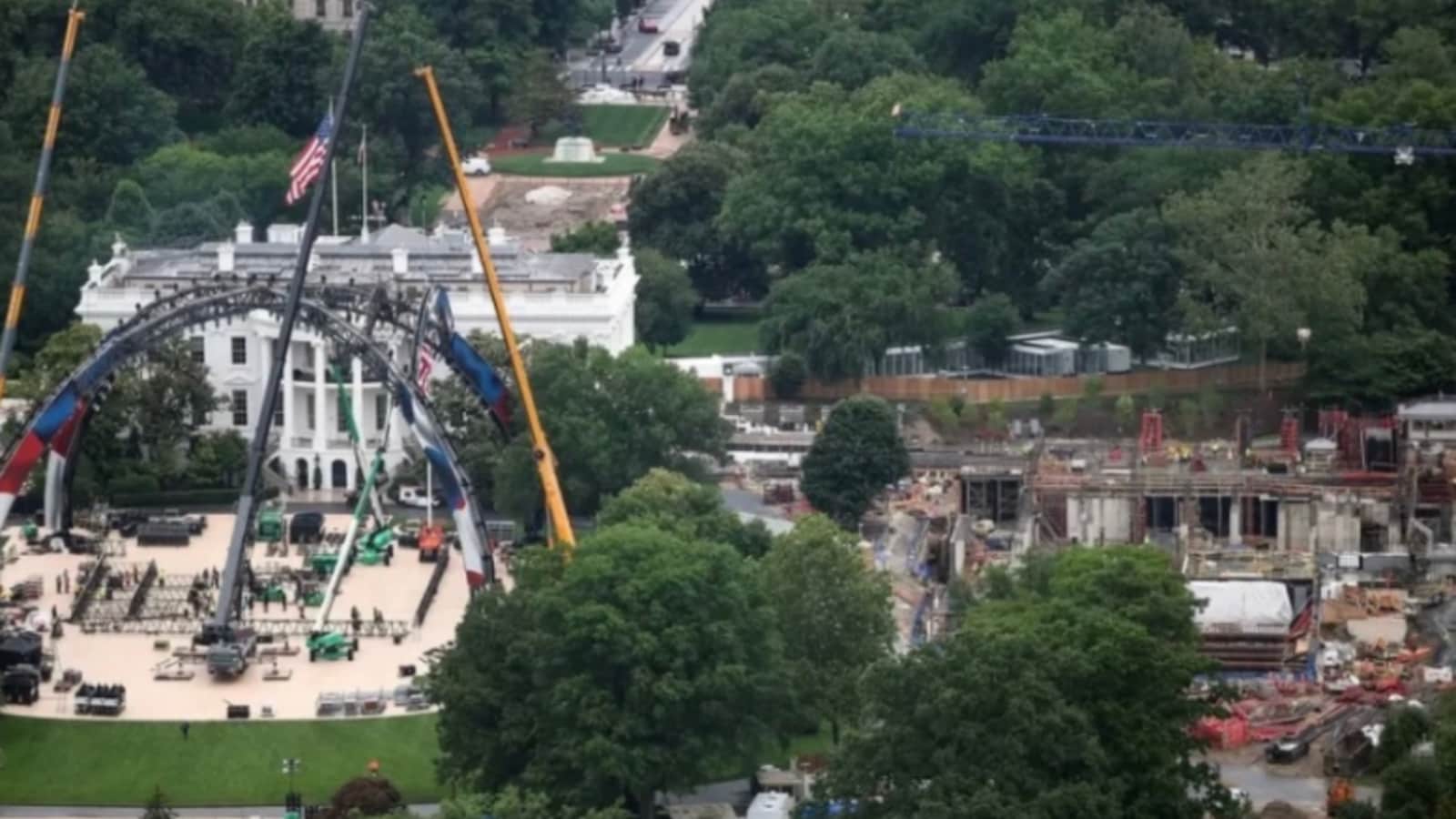 In Pics: The White House South Lawn Is Unrecognisable as UFC Freedom 250 Construction Goes Viral