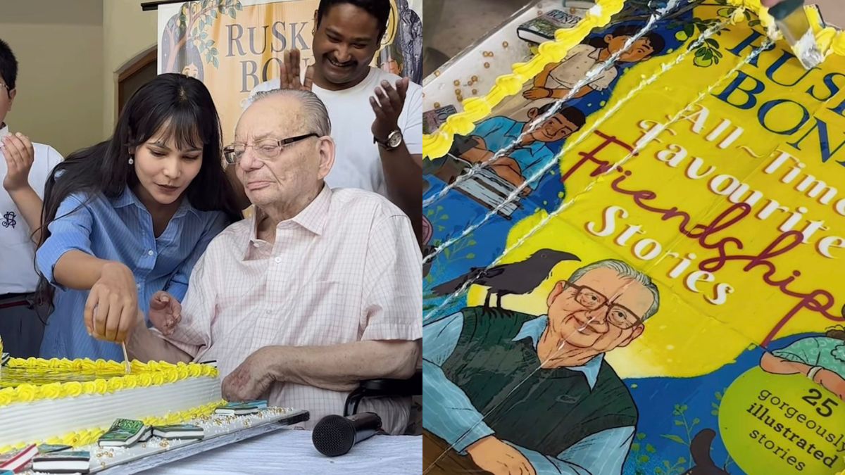 Ruskin Bond Rings In 92nd Birthday With Books-Inspired Cakes, Frooti, Patties
