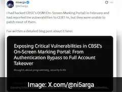 CBSE OSM Portal Had Critical Vulnerabilities, Ethical Hacker Tells NDTV