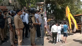 लखनऊ में अवैध चैंबरों पर चला बुलडोजर, वकीलों ने जमकर नारेबाजी की; हाईकोर्ट के आदेश के बाद एक्शन