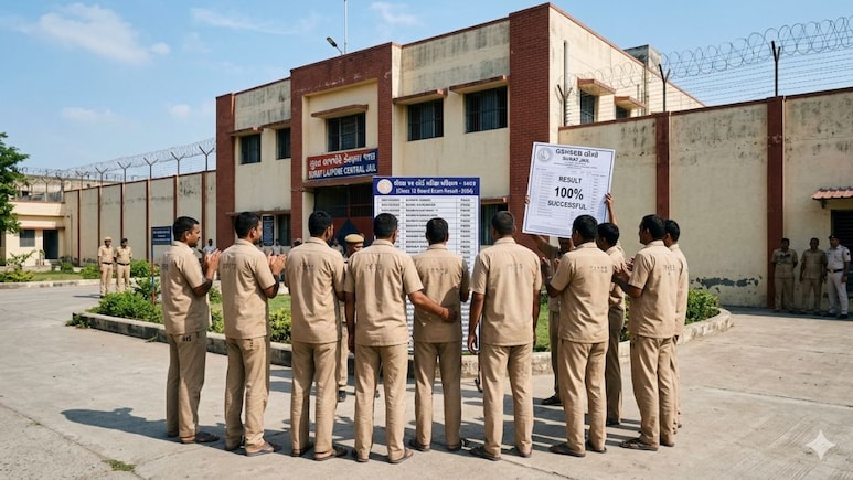 हत्या की सजा काट रहे कैदियों ने पास की 12वीं की परीक्षा, 100% रहा सूरत की इस जेल का रिजल्ट