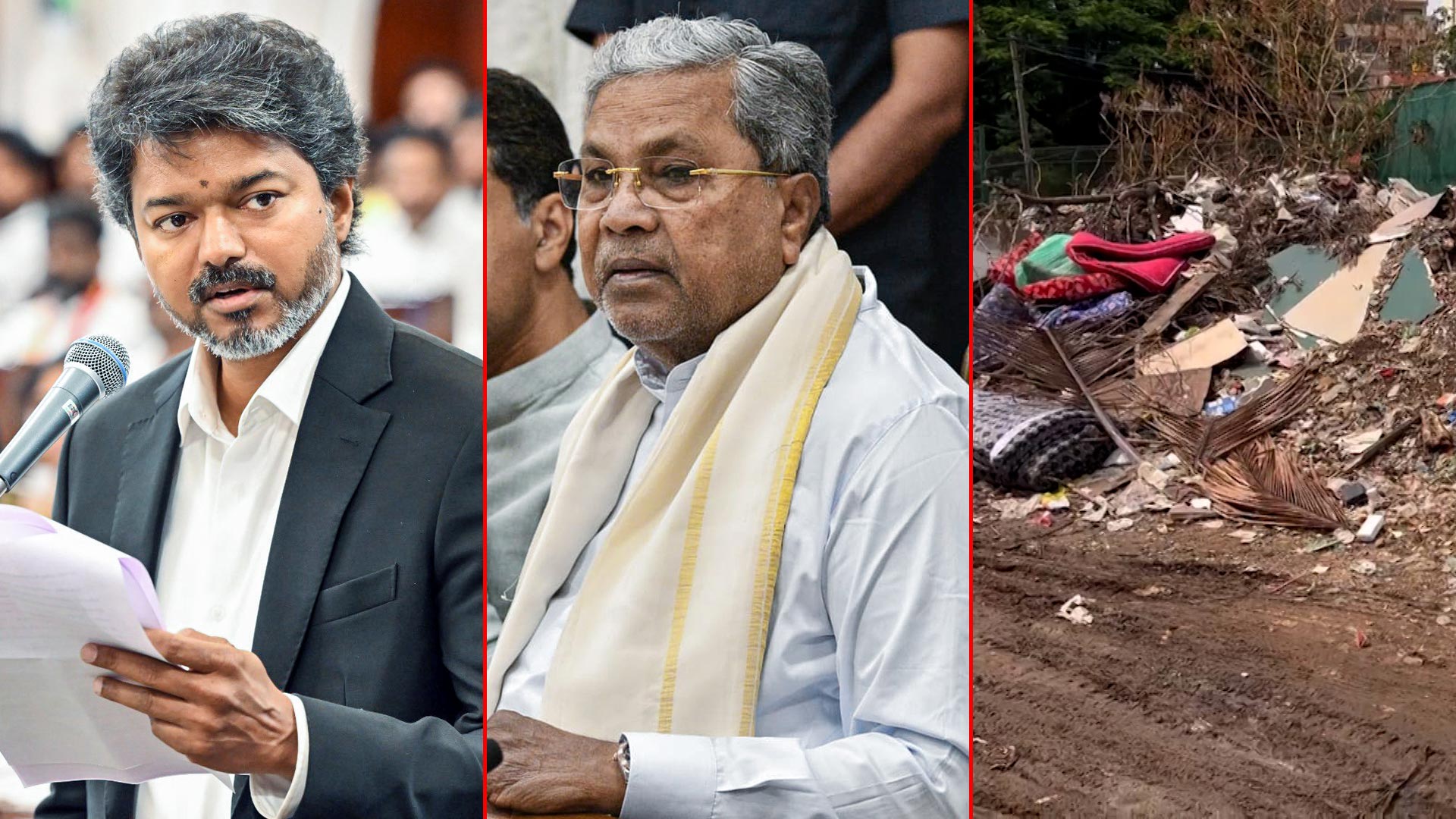 Vijay's Coalition Push, Karnataka CM Race Heats Up, Bengaluru Garbage Row