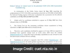 CUET UG 2026 Revised Schedule Released; Admit Card Out For May 31 Exam