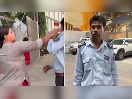 कुत्ते को लेकर गार्ड को पीटती दिखी थी महिला, अब दूसरे वीडियो में पलट गई पूरी कहानी