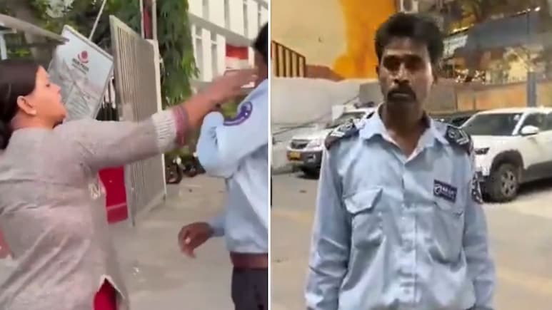 कुत्ते को लेकर गार्ड को पीटती दिखी थी महिला, अब दूसरे वीडियो में पलट गई पूरी कहानी