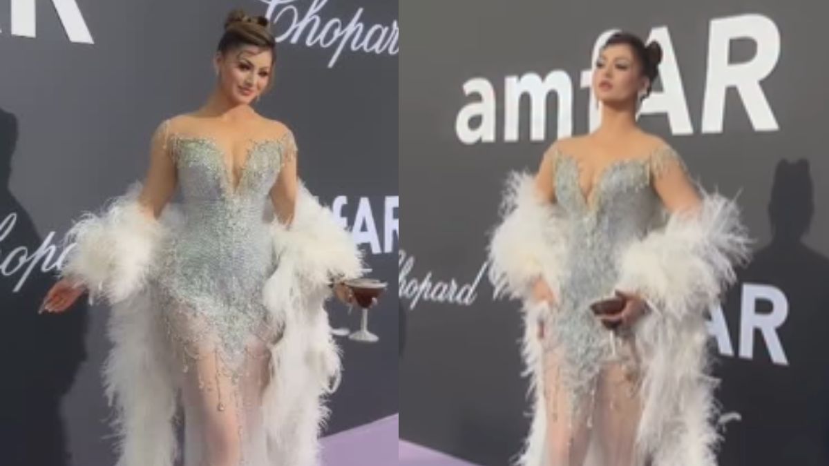 Urvashi Rautela Dazzles In A Joli Poli Couture Gown Paired With A Rs 5.5 Lakh Bag At Cannes Charity Event