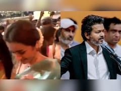Video: Trisha Krishnan Mobbed After Vijay's Oath-Taking Ceremony