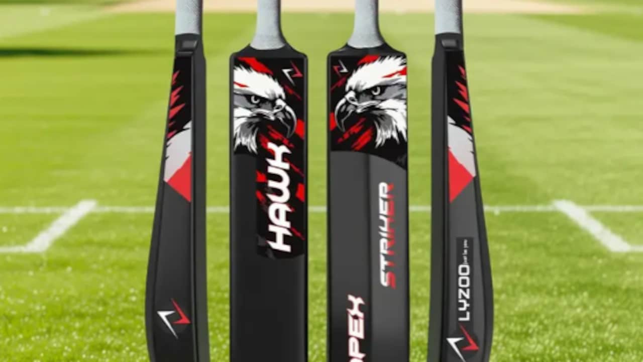 Click to buy Lyzoo APEX HAWK Hard PVC Plastic Fiber Tennis Ball Cricket Bat (15+ yrs)  