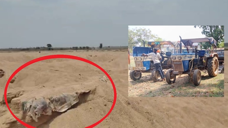 धमतरी में रेत माफियाओं ने खोद डाला श्मशान घाट, 10 कंकाल निकलने के बाद 5 टैक्टर जब्त