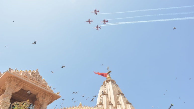 Loops, Rolls, Tricolor Sky: Air Force's Suryakiran Show Set For Somnath Debut