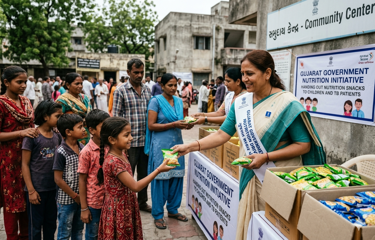 The Gujarat government will provide "Ready-to-Eat Nutrition Snacks" for six months