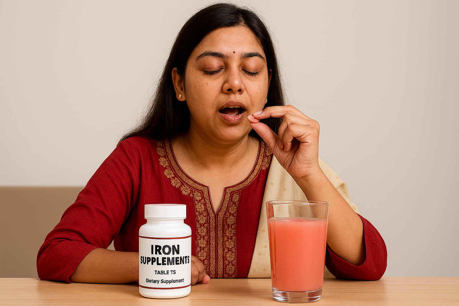 Anaemia treatment with Iron supplements can be effective with a fruit juice