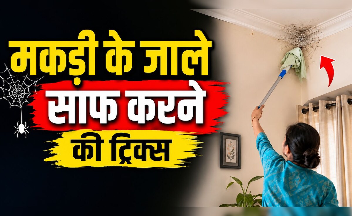 मकड़ी के जाले साफ करते समय कमरा हो जाता है गंदा? अपनाएं ये आसान ट्रिक ...