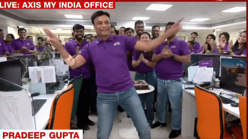 तमिलनाडु में एकदम सही निकला EXIT POLL, Axis My India के प्रदीप गुप्ता जमकर किया डांस