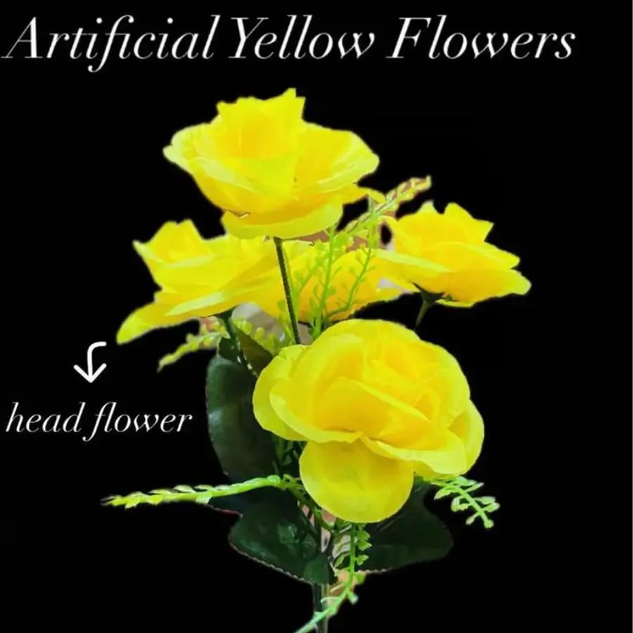 Click here to buy: Anandani Yellow Artificial Flower (10 inch, Pack of 1)