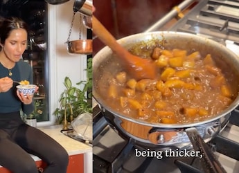 Watch: Padma Lakshmi Tries Making Vatha Kulambu For The First Time. Here's What Happened