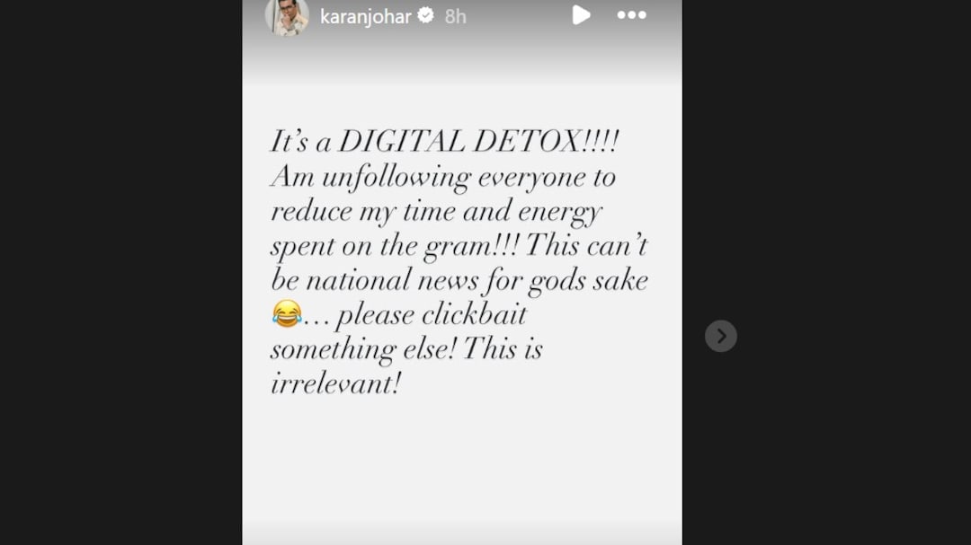 Karan Johars Instagram Story