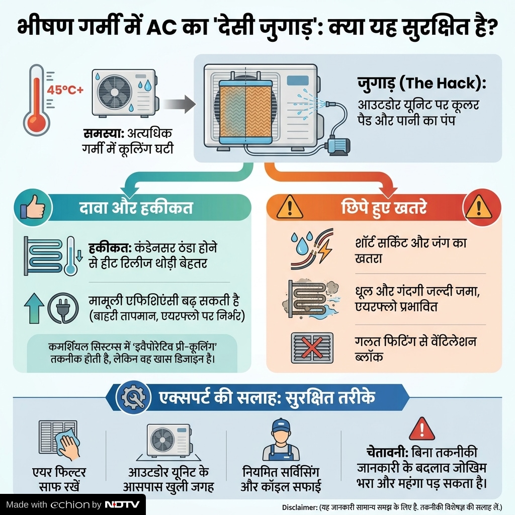 ac outdoor par pani dalne ka jugaad sahi ya nuksan Latest and Breaking News on NDTV
