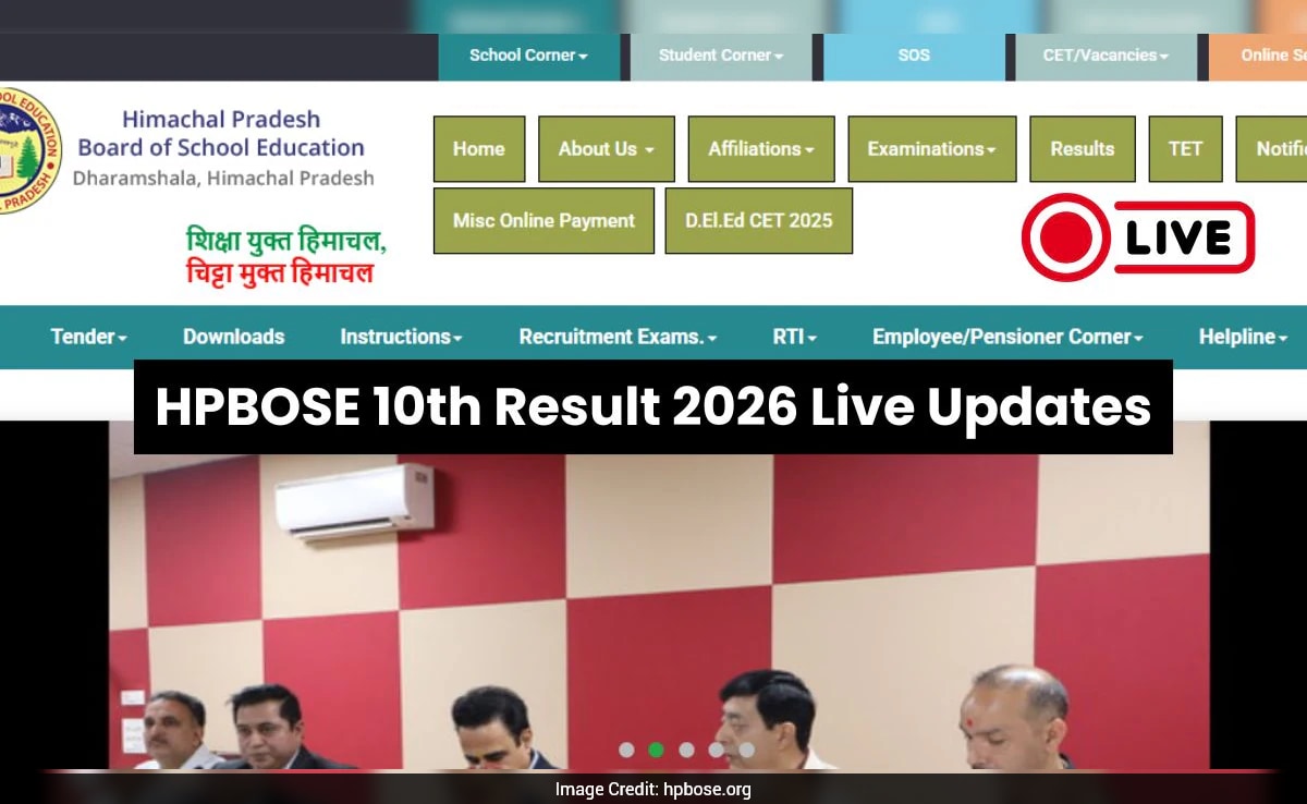 Himachal Pradesh 10th Result 2026 LIVE: Results To Be Out At 10 AM, Here's Direct Link To Check