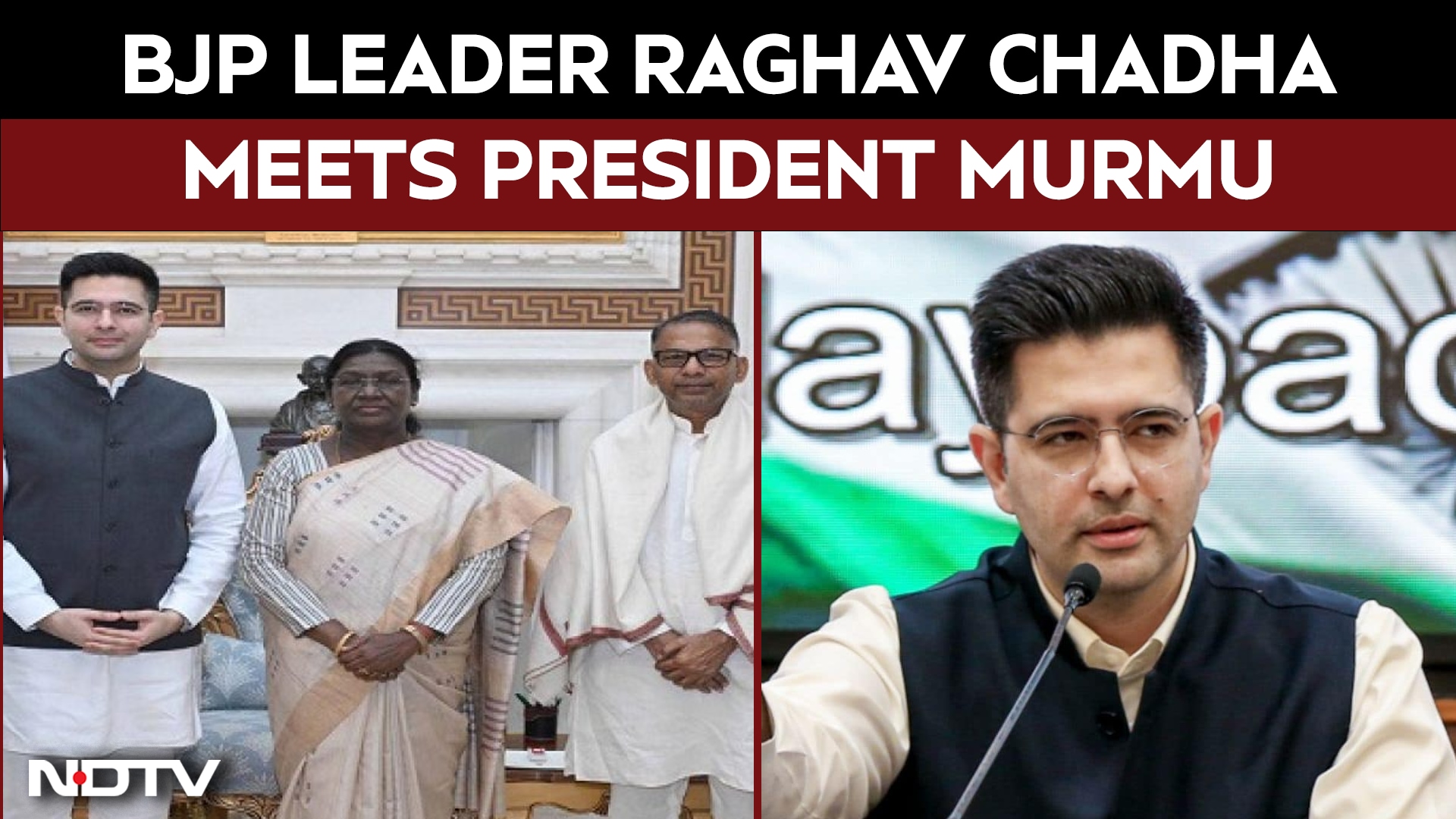 Raghav Chadha News | BJP Leader Raghav Chadha Meets President Droupadi Murmu
