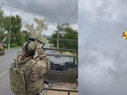 Video: Russian Forces Use Handheld "Yolka" System To Take Down Drone
