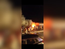 4 Dead, 10 Injured As Bus Catches Fire After Tanker Collision In Gujarat