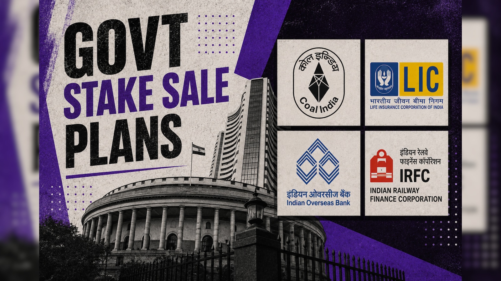 FY27 Divestment Push: Govt Lines Up OFS In Coal India, LIC, IOB, IRFC