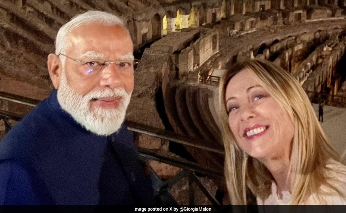 Meloni Welcomes "Friend" PM Modi To Rome, Shares Selfie From Colosseum