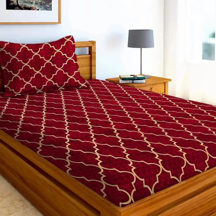 Click here to buy: Decent Home Microfiber Single Flat 240 TC Checkered 1 Bedsheet
