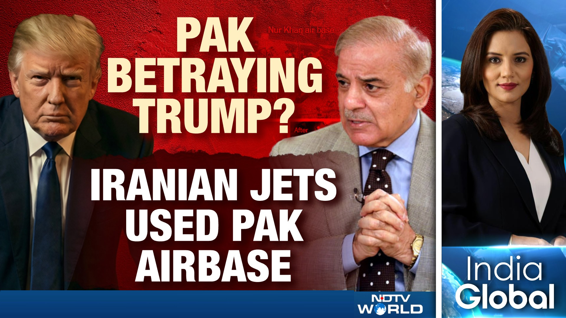 Pak's 'Double Game' Exposed | Pak Gave Airbase To Iranian Jets | Trump | Shehbaz Sharif