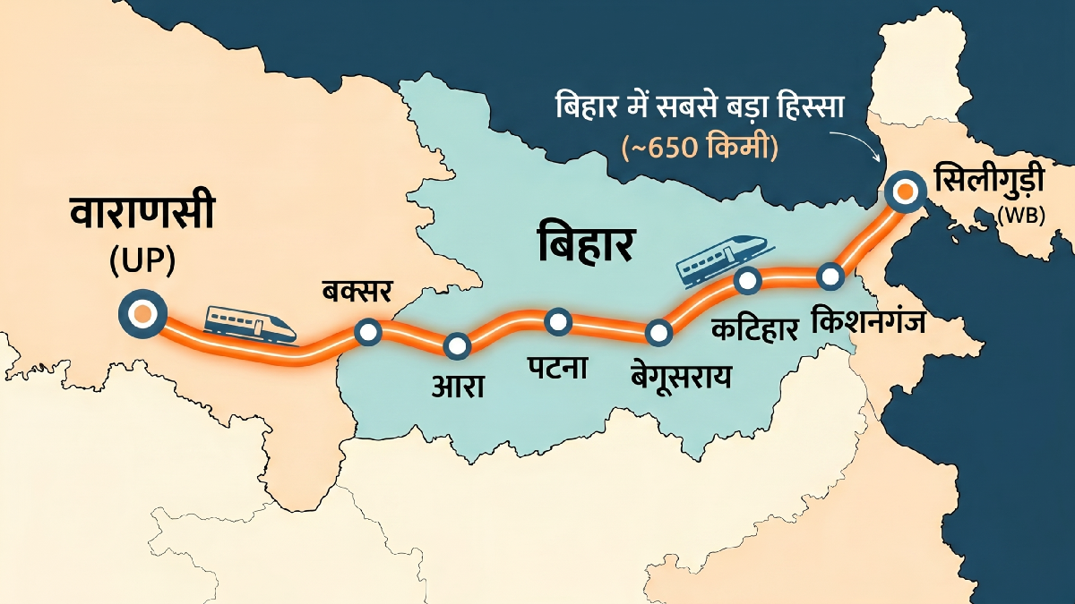 वाराणसी से सिलीगुड़ी 3 घंटे में, यूपी-बिहार-बंगाल की बदलेगी तस्वीर, इस महीने शुरू होगा बुलेट ट्रेन का सर्वे