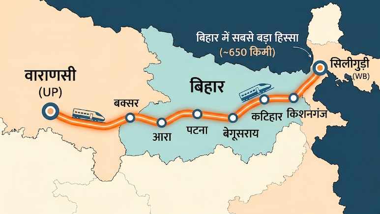 वाराणसी से सिलीगुड़ी सिर्फ 3 घंटे में, यूपी-बिहार-बंगाल की बदलेगी तस्वीर, इस महीने शुरू होगा बुलेट ट्रेन का सर्वे