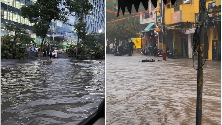 Bengaluru Rains Trigger Waterlogging, Videos Flood Social Media; IMD Issues Yellow Alert