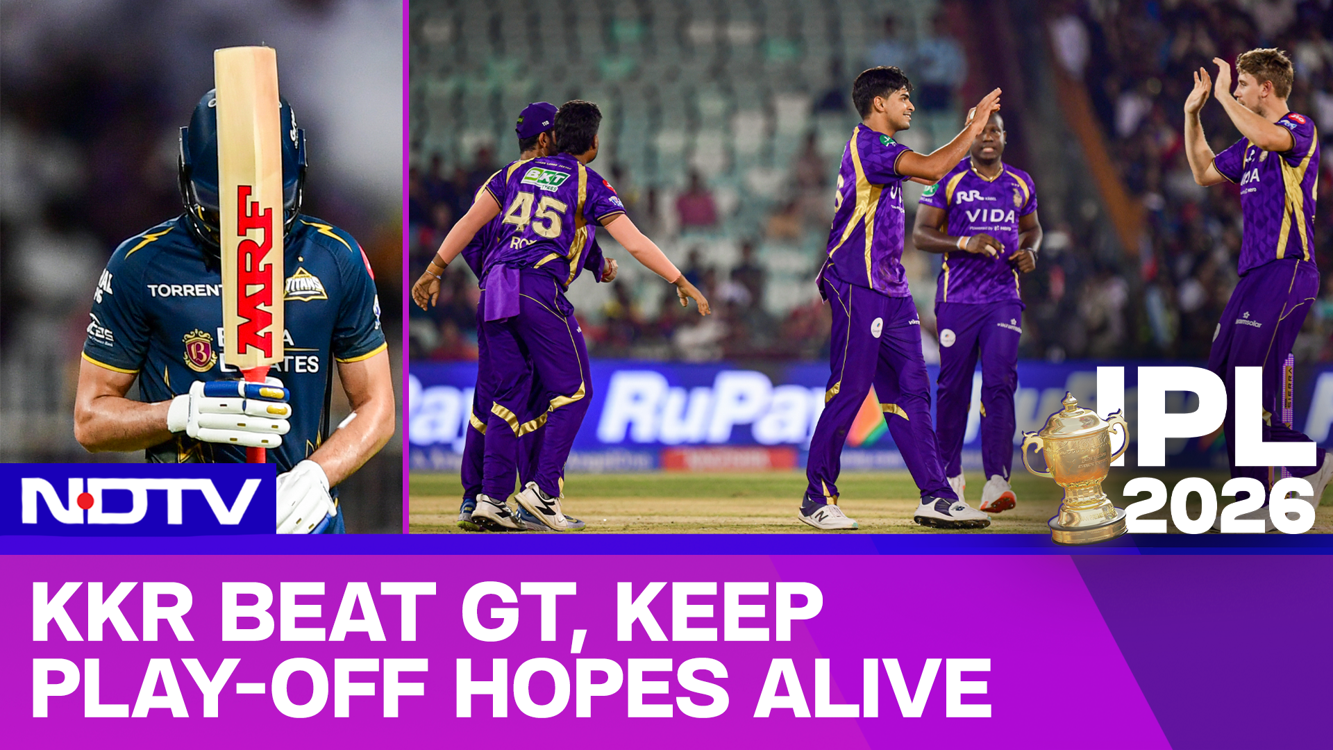 KKR VS GT | KKR Keep Play-Off Hopes Alive After 29-Run Win Over Gujarat Titans