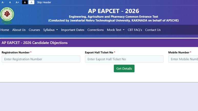 Andhra Pradesh EAPCET 2026 Answer Key Challenge Window Open Till May 27