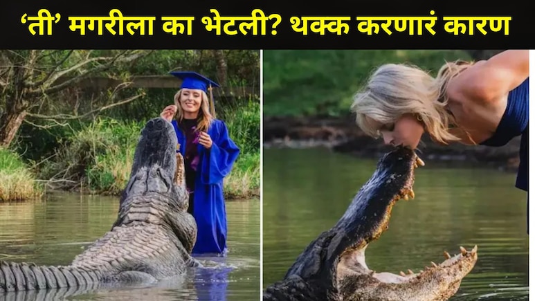 पदवी मिळताच तरुणी मगरीला भेटली, जबड्यावर KISS केलं अन्..दोघांमध्ये काय आहे बॉण्ड? जगभरात होतेय चर्चा