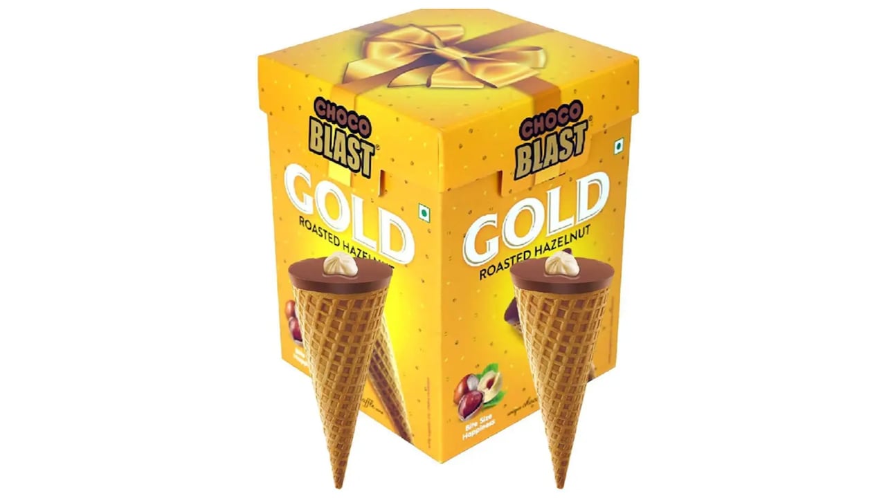 Click to buy Pure Temptation Gold Chocoblast Roasted Hazelnut Cones