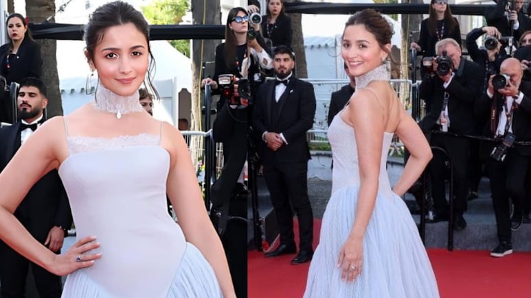 Alia Bhatt Looks Like A Modern-Day Princess In Ice Blue Gown On Cannes 2026 Red Carpet
