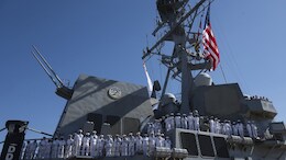 USS Gerald Ford Returns Home From Longest Deployment Since Vietnam War