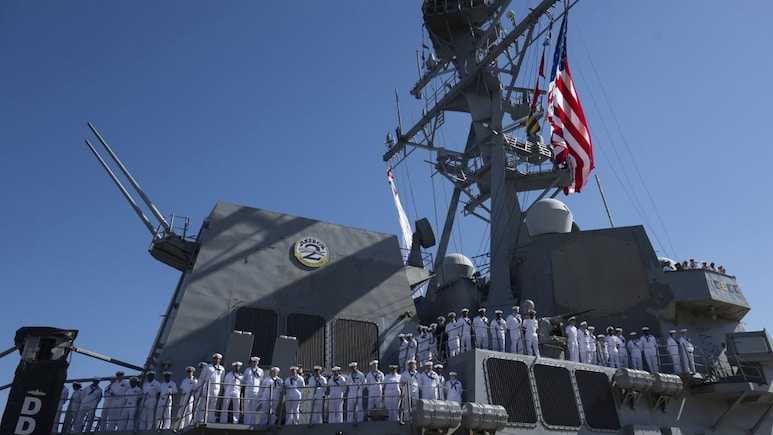 USS Gerald Ford Returns Home From Longest Deployment Since Vietnam War
