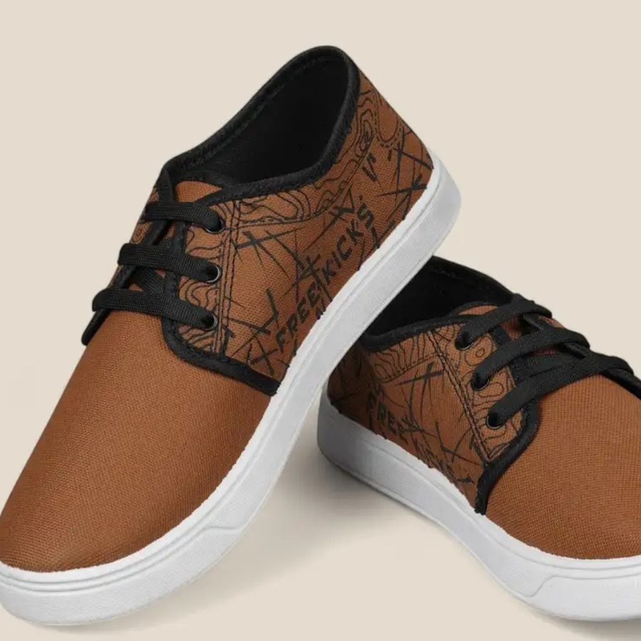 Click here to buy: Free Kicks FK--601String Tan Dailywear Sneakers For Men