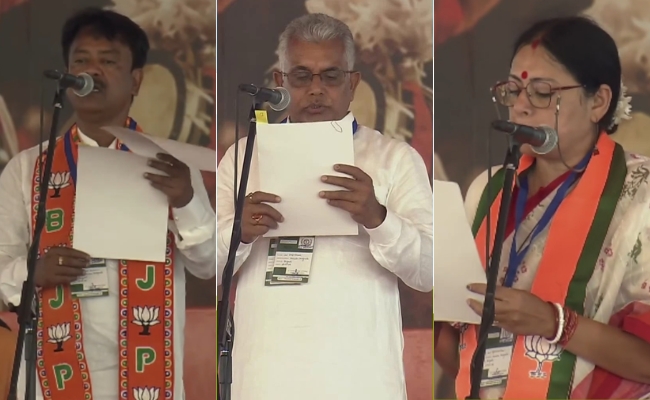 Dilip Ghosh, Agnimitra Paul, Nisith Pramanik Among 5 In Suvendu Adhikari's Cabinet
