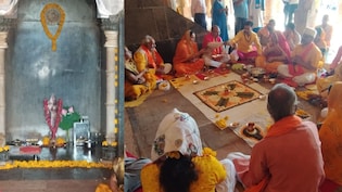 भोजशाला में पूजा-पाठ अनुष्ठान कर स्थापित की मां वाग्देवी की प्रतिमा, कलेक्टर और SP भी हुए शामिल
